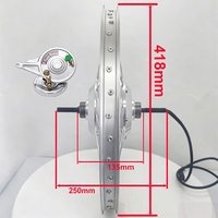 Kit de conversion de vélo électrique 20 pouces avec moteur de moyeu de roue arrière 36V 48V 350W 500W et frein à tambour