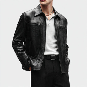 Men Outdoor Wear Varsity Leather Jacket Custom Baseball Crew Neck Varsity Jackets Tops Vintage Leather Varsity <b>Coat</b> Men's - Product Image 5