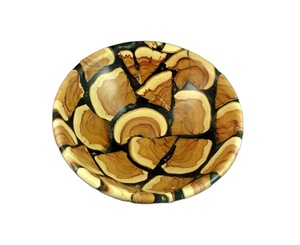 Bol en bois de résine polie haute qualité TAQI personnalisé fabriqué à la main pour la haute qualité et les ustensiles de cuisine et utiliser un bol de service - Product Image 3