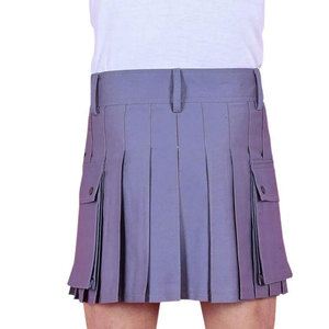 Mini Kilt Escocés Hecho a Mano para Mujer / Falda Tradicional de Algodón para Festivales con Bolsillos Cargo OEM ODM - Product Image 3