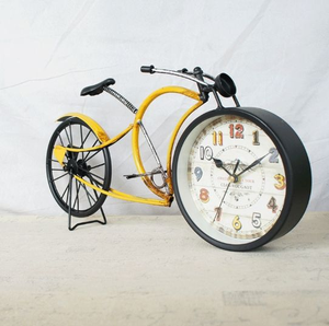 HOME GENIE Metal Motorcycle Table <b>Clock</b> with Antique Finish | Vintage Bike Shaped <b>Desk</b> <b>Clock</b> for Home Office Living Room Decor - Product Image 6