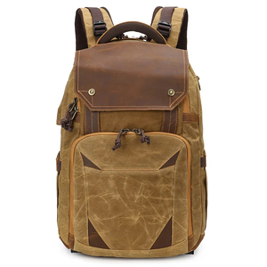 Mochila de Lona Vintage para Fotografía, Bolsa para Cámara DSLR, Mochila para Computadora Portátil, Impermeable, Transpirable, para Viajes al Aire Libre - Product Image 1