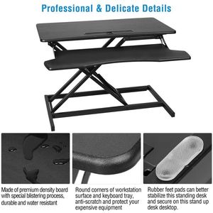 Scrivania Regolabile in Altezza, Convertitore Sit-Stand Largo 31,3 Piedi, Postazione di Lavoro Compatibile con Doppio Monitor e Laptop per Uso Informatico - Product Image 3