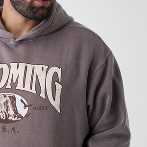 Nouveaux sweats à capuche surdimensionnés pour hommes, couleur noire unie, fabricant de sweats à capuche OEM, fournisseur du Pakistan. - Product Image 6