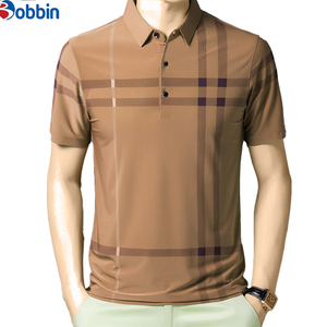 Colección de Verano, Nueva Camiseta Polo Moderna para Hombre, Camiseta Polo de Negocios, Manga Corta a Rayas, Informal para el Trabajo, con Estampado Sólido - Product Image 6