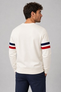 Sweat-shirt pour homme en coton lourd de qualité supérieure, col rond, intérieur en polaire doux, confortable, streetwear urbain, fabrication artisanale - Product Image 4