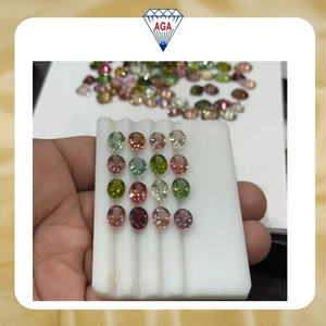 Beautiful Natural Multi Color <b>Tourmaline</b> Gemstones Wholesale Oval Cut Loose Multi <b>Tourmaline</b> Stones for Jewelry Making Bulk - Product Image 6