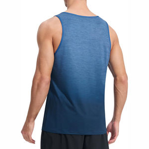 Camiseta sin mangas para hombre, estilo fitness, con logo personalizado, lavado ácido, corte y costura, transpirable, de punto, estilo urbano, 120g, lisa - Product Image 6
