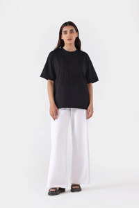 เสื้อยืดผู้หญิงคุณภาพสูง ขายส่ง ผ้าฝ้าย 100% คอกลมลึก แห้งเร็ว ระบายอากาศดี ไซส์ใหญ่ ดีไซน์เรียบง่าย ทรงหลวม - Product Image 5