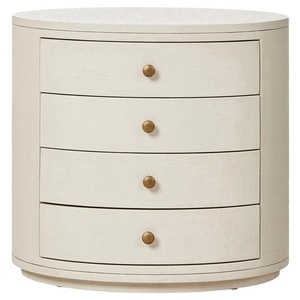 Almira Modern Nightstand Made Of Mahogany Wood High Quality With <b>White</b> Color For Indoor Use - Product Image 1