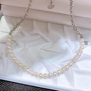 Collar de Perlas de Agua Dulce con Diseño de Estrella Clásico y Moderno, Gargantilla de Perlas Naturales con Diseño Exclusivo - Product Image 3