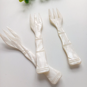 Cuillère en nacre faite à la main, coquillage naturel, vaisselle jetable écologique pour la restauration - Product Image 5