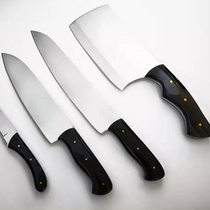 Ensemble de 10 couteaux de chef professionnels en acier Damas avec manche en bois de rose, écologiques et très demandés - Product Image 1