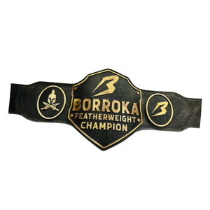 Cinturón de Campeón Borroka Featherweight, Diseño Negro y Dorado con Logotipo Spartan, Cinturones Personalizados de Primera Calidad - Product Image 6