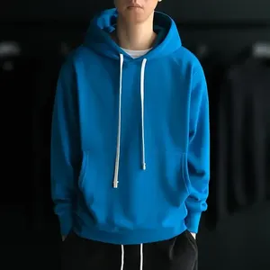 Sudadera con Capucha para Hombre, Color Sólido, Corte Regular, Informal, Tejida, con Bolsillo, para Otoño, Amarilla - Product Image 2