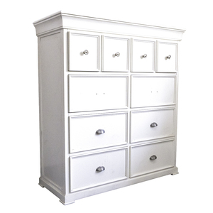 <b>Tallboy</b> 10-Drawer Radiata/MDF European Design Wardrobe-10-Shelf Tall Freestanding Storage Cabinet Durable Modern Clothes Storage - Product Image 3