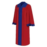 Robe de Prêtre Jésus, Vêtements de Clergé d'Église, Soutane en Polyester avec Broderie Dorée, Costume de Chorale, Robe Longue Liturgique pour Pasteur