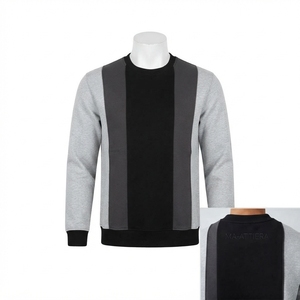 <b>Mens</b> Color Block Crewneck Sweatshirt Contrast Panel Pullover <b>Long</b> <b>Sleeve</b> Casual Streetwear Fashion <b>Top</b> - Product Image 4
