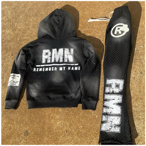 Fabricación OEM, Chándal Personalizado de Alta Calidad para Hombre, Estilo Urbano Holgado, con Estampado Serigrafiado, Lavado Ácido y Pedrería - Product Image 3