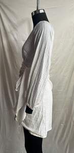 Elegant <b>White</b> Minimal Mini Dress Pure <b>White</b> Simple Mini Dress for Effortless Style for Women Modern <b>White</b> Simple Mini Dress - Product Image 2
