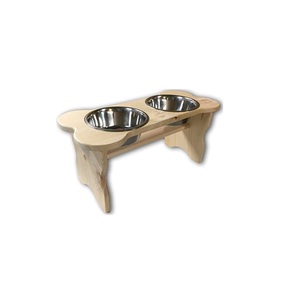Comedero para Perros y Gatos, Uso Interior y Exterior, Comedero de Madera de Lujo para Mascotas con Inserto de Acero Inoxidable, Diseño Redondo, Tamaño Personalizado - Product Image 3