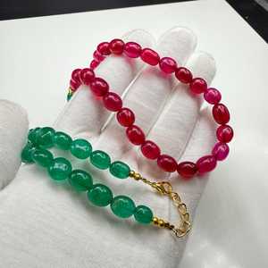 Handmade <b>Ruby</b> Emerald Beaded <b>Necklace</b> 4mm 6mm Gemstone Strand Natural Green Stone Jewelry Statement <b>Necklace</b> Custom Gift - Product Image 5