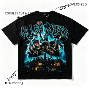 Nouveau T-shirt Streetwear 2026 à Épaules Tombantes Personnalisé - T-shirt en Coton Lourd 260g Coupe Oversize pour Homme - Product Image 2