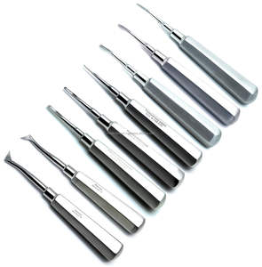 Juego de 8 Elevadores Dentales para Extracción de Raíces, Instrumentos de Luxación Perióstica y Apical, Certificación CE ISO, Proveedor Mayorista - Product Image 1