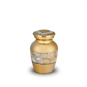 Metal Urn Style <b>Decorative</b> <b>Vase</b> With Cover Home Interior Accent - Product Image 1