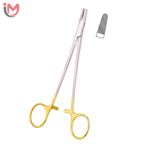 Porte-aiguille TC courbé en acier inoxydable, 16 cm (6 1/4 po), manuel, réutilisable, instruments chirurgicaux dentaires, services OEM, le plus vendu - Product Image 6