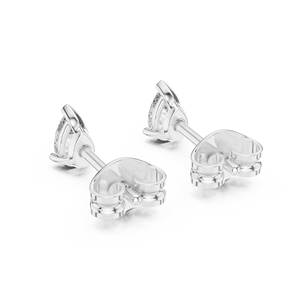 Pendientes con Diamantes Cultivados en Laboratorio de Corte Pera de 0.25CT, Engastados en Oro Blanco de 18KT, para Mujer, Regalo de Compromiso, Boda, San Valentín, Uso Diario - Product Image 3