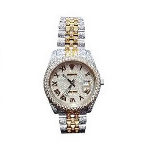 Montre de luxe entièrement sertie de diamants, style Hip Hop, automatique, personnalisée pour homme - Product Image 1