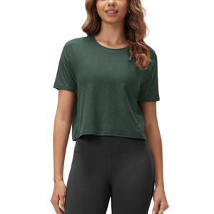 Camiseta Corta Oversize para Mujer, de Algodón, Corte Holgado, Informal, para Gimnasio, Entrenamiento, Ropa Urbana, con Logotipo Personalizado, Venta al Por Mayor - Product Image 1