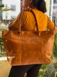 New Vintage Full Grain <b>Leather</b> Tote Bag Women Genuine <b>Leather</b> <b>Shopping</b> Bag Unique Stylish Collection Multi Purpose Shoulder Bag - Product Image 2