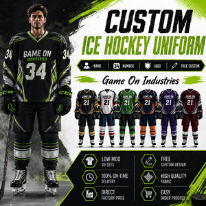 Maillot et pantalon de hockey sur glace sublimés personnalisés avec nom et numéro du joueur, respirants, nouvelle arrivée, uniforme sportif d'équipe sur mesure - Product Image 1