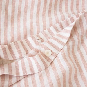 Parures de couette en lin pur en gros – Magnifiques ensembles de housses de couette rayées en lin de lin pur - Product Image 2