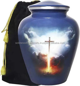 Venta caliente de alta calidad hermoso diseño latón adultos urnas de cremación para cenizas urnas hechas a mano urnas funerarias - Product Image 6