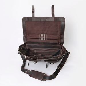 Maletín de Cuero Marrón para Portátil, Bolsa de Mensajero para Oficina, Bolsa de Hombro - Product Image 5