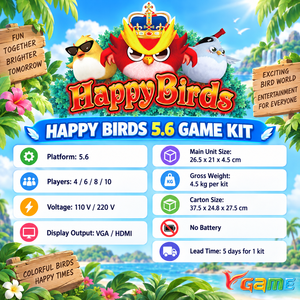 ชุดเกมอาร์เคดนกบิน VGAME Happy Birds 5.6 สำหรับเล่นหลายคน พร้อมแผงเกมและซอฟต์แวร์สำหรับตู้เกม - Product Image 2