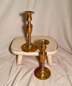 ILAHI's Vintage <b>Brass</b> Handmade Tapered <b>Candlestick</b> Holder Embossed Design 1 Color High Quality Heat Resistant Home Christmas - Product Image 4