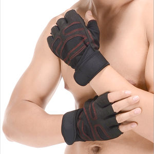 Guantes de Levantamiento de Pesas PHANTOM IMPEX de Neopreno con Medio Dedo, Cierre con Cordones, Correa Ajustable y Palma Antideslizante para Entrenamientos en el Gimnasio - Product Image 3