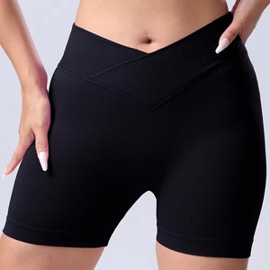 Custom Wholesale Nylon Womens Yoga Shorts <b>Butt</b> <b>Lifting</b> Workout Gym Fitness <b>Leggings</b> & Sport Pants Seamless Fitness Shorts - Product Image 2