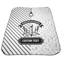 Nouvelle Cape de Coiffure Professionnelle HARBOR INDUSTRY en Polyester Imperméable pour Salons de Coiffure et Barbiers – Personnalisable avec Texte – Offre Spéciale