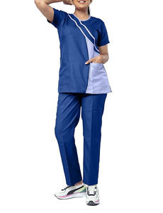 Tenues d'hôpital unisexes pour infirmières, uniformes médicaux d'été à manches courtes, vente en gros, haute qualité, en tissu Spandex, détection d'aiguilles - Product Image 5