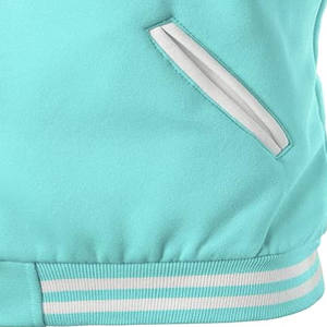 Chaqueta de Trabajo Personalizada de Alta Calidad al por Mayor con Cuello Alto, Chaqueta Varsity de Béisbol de Lona de Manga Larga a la Moda - Product Image 6