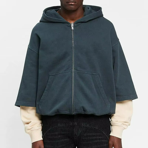 Sudadera con capucha de alta calidad, lisa, oversize, deportiva, con peso, para hombre, estilo motociclista, para Navidad - Product Image 1