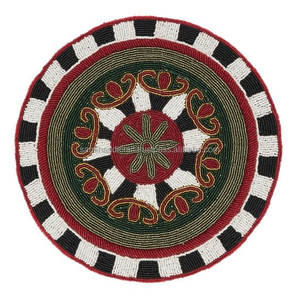 High Best Quality New Design Embroidery Glass Beads Coasters Classic <b>Beaded</b> Style Eco-Friendly Custom Color at Wholesale Rate - Product Image 3