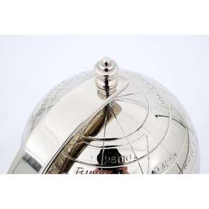 Decorative <b>Rotatable</b> <b>Globe</b> Stand Nickle Finish Metal Table Decor Small Large Size <b>Globe</b> With Base Gifts Sets - Product Image 4
