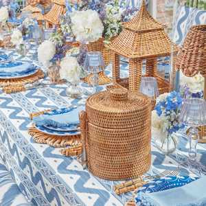 Seau à vin en rotin, seau à glace en osier tissé à la main avec couvercle pour la maison et les restaurants - Product Image 3