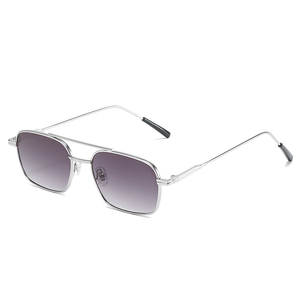 Gafas de Sol Rectangulares de Doble Puente Metálicas con Protección UV, Montura Completa, Ligeras y Duraderas, con Logotipo Personalizado, Últimas Tendencias RTS - Product Image 6